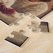 Monogram Script Multi Photo Family Gift Legpuzzel (Zijkant)