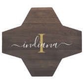 Monogram Script Naam Initiaal Meisje Aangepast Rus Voetbal (Enkel)