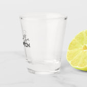 Monogram Script Naam | Modern Minimalistische Vrou Shot Glas (Rechts)