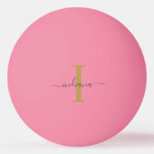 Monogram Script Naam Modern Modern Pingpongbal (Achterkant)