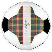 Monogram Script Naam Plaid Clan Buchanan Tartan Voetbal (Gedraaid)