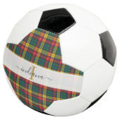 Monogram Script Naam Plaid Clan Buchanan Tartan Voetbal (Drie kwart)