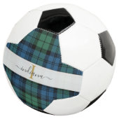 Monogram Script Naam Plaid Clan Campbell Tartan Voetbal (Drie kwart)