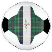 Monogram Script Naam Plaid Clan Duncan Tartan Voetbal (Gedraaid)