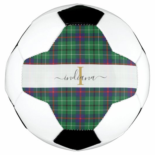 Monogram Script Naam Plaid Clan Duncan Tartan Voetbal (Voorkant)