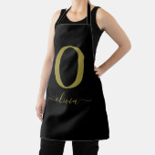 Monogram Script Name Personated Black and Gold Schort (Insitu)