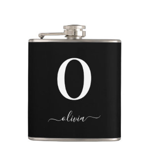 Monogram Script Name Personated Black and White Heupfles