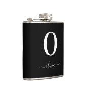 Monogram Script Name Personated Black and White Heupfles (Rechts)