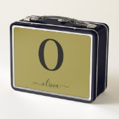 Monogram Script Name Personated Gold en Black (Achterkant)