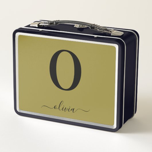 Monogram Script Name Personated Gold en Black (Achterkant)