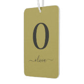 Monogram Script Name Personated Gold en Black Luchtverfrisser (Links)