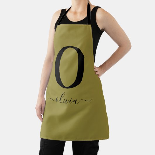 Monogram Script Name Personated Gold en Black Schort (Insitu)