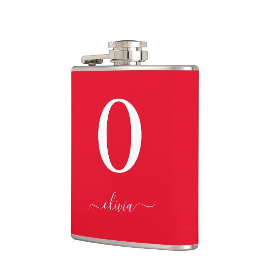 Monogram Script Name Personated Red and White Heupfles (Links)