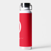 Monogram Script Name Personated Red and White Waterfles (Achterkant)