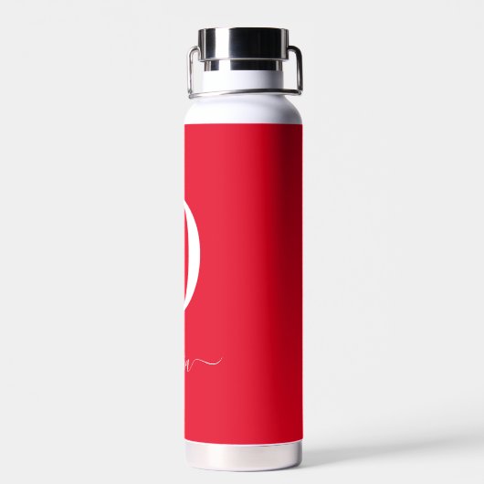 Monogram Script Name Personated Red and White Waterfles (Achterkant)