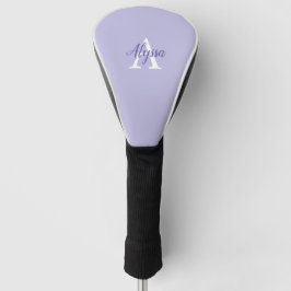 Monogram Script Paarse Lavendeldriver Golfheadcover