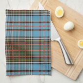 Monogram Script Plaid Tartan Clan Anderson Check Theedoek (Quarter Fold)