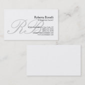 Monogram Script Professional-Visitekaartje Visitekaartje (Voorkant / Achterkant)