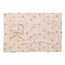 Monogram Script Roze Goud Zeemeermin Schubben 
