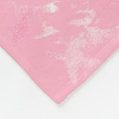 Monogram Script Roze Wit Grijs Marmer Trendy  Fleece Deken (Hoek)