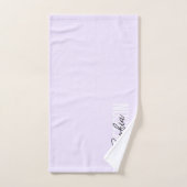 Monogram Script Signature Paars Bad Handdoek (Handdoek)