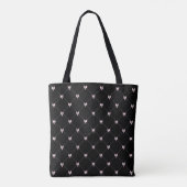 Monogram Script Strik Tassen – Zwart & Roze (Achterkant)