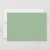 Monogram Script Two Border Minimalist Sage Green Notitiekaartje (Achterkant)