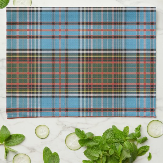 Monogram script vastgelegd Tartan Clan Anderson Ch Theedoek (Gevouwen)
