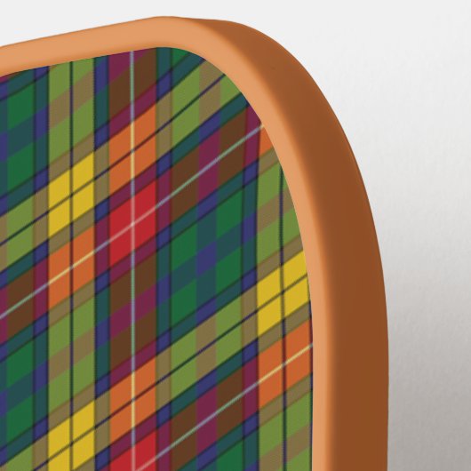Monogram scriptnaam Pset Clan Buchanan Tartan Pickleball Paddle (Links Detail)