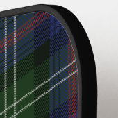 Monogram scriptnaam Spuit Groen Paars Tartan Pickleball Paddle (Links Detail)