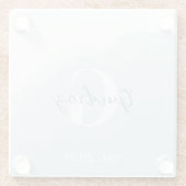 Monogram Seaglass Glas Onderzetter Glazen Onderzetter (Achterkant)