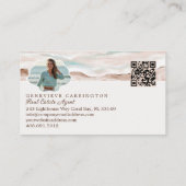 Monogram Seashell Eigenschappen Foto Onroerend goe Visitekaartje (Achterkant)