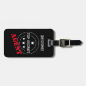 Monogram Secret Agent Kinder Bagagelabel (Voorkant horizontaal)