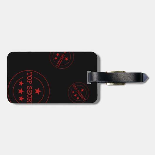 Monogram Secret Agent Kinder Bagagelabel (Achterkant horizontaal)