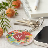 Monogram | Secret Garden Floral III Sleutelhanger (Voorkant Rechts)