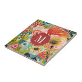 Monogram | Secret Garden Floral III Tegeltje (Zijkant)