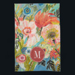 Monogram | Secret Garden Floral III Theedoek<br><div class="desc">Secret Garden Floral III van Karen Fields</div>