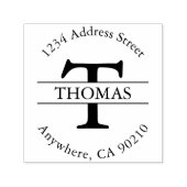Monogram Self-Inking Return Address Rubber Stamp Zelfinktende Stempel (Design)