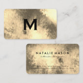 Monogram Sepia Grunge Visitekaartje (Voorkant / Achterkant)