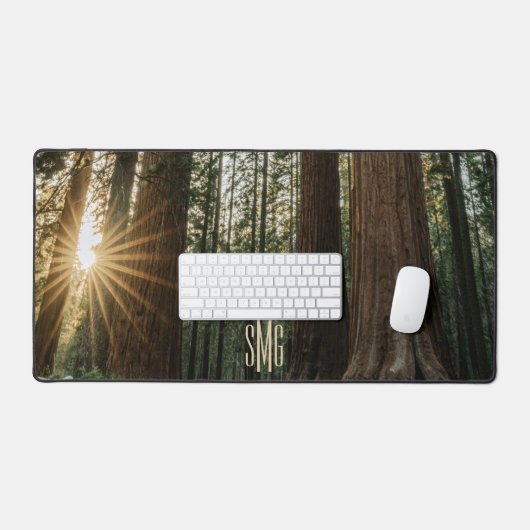Monogram Sequoia Trees Giants Natuur Forest Bureaumat (Keyboard & Muis)