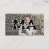 Monogram Serif | Bartender Visitekaartje (Voorkant)