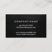 Monogram Serif Grijs, Zwart Visitekaartje (Achterkant)