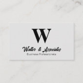 Monogram Serif Logo | Grijze Achtergrond Visitekaartje (Voorkant)