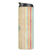 Monogram Shabby Stripes Thermosbeker (Geroteerd rechts)