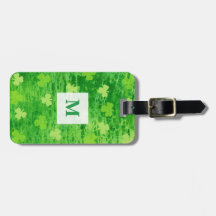Monogram Shamrock - Aangepast Bagagelabel