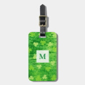 Monogram Shamrock - Aangepast Bagagelabel (Voorkant verticaal)