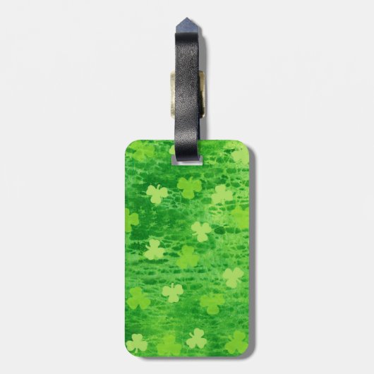 Monogram Shamrock - Aangepast Bagagelabel (Achterkant verticaal)