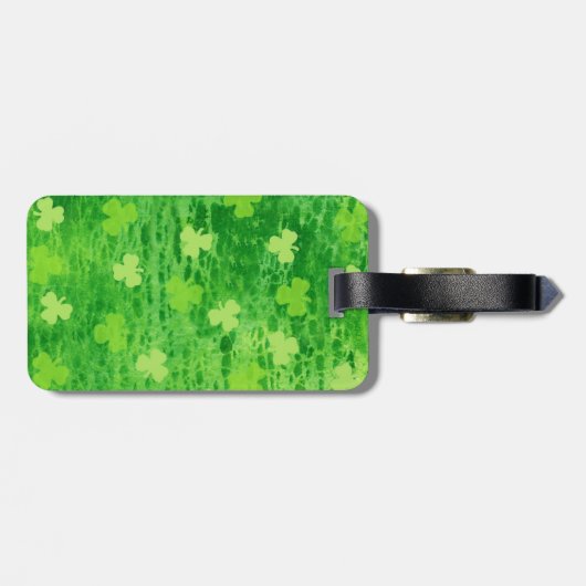 Monogram Shamrock - Aangepast Bagagelabel (Achterkant horizontaal)