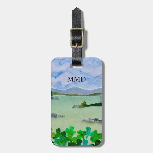 Monogram Shamrock Bagagelabel (Voorkant verticaal)