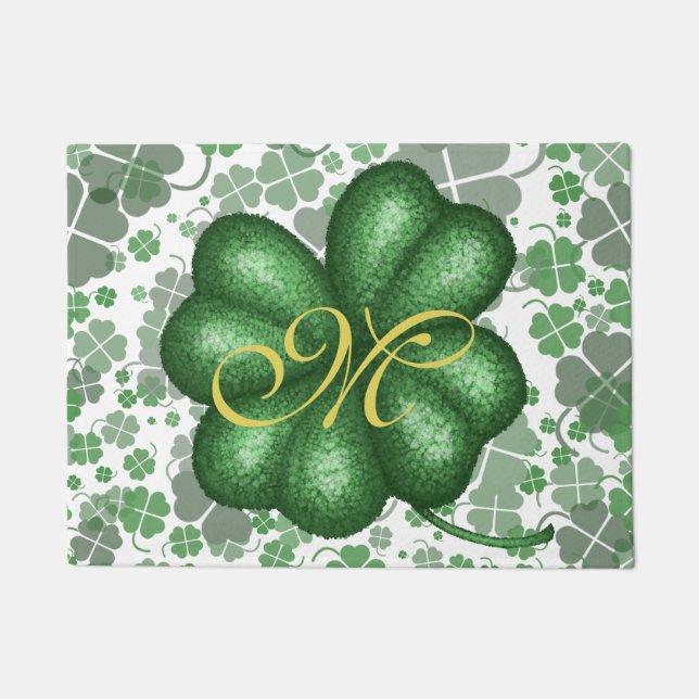 Monogram Shamrock Doormat Deurmat (Voorkant)
